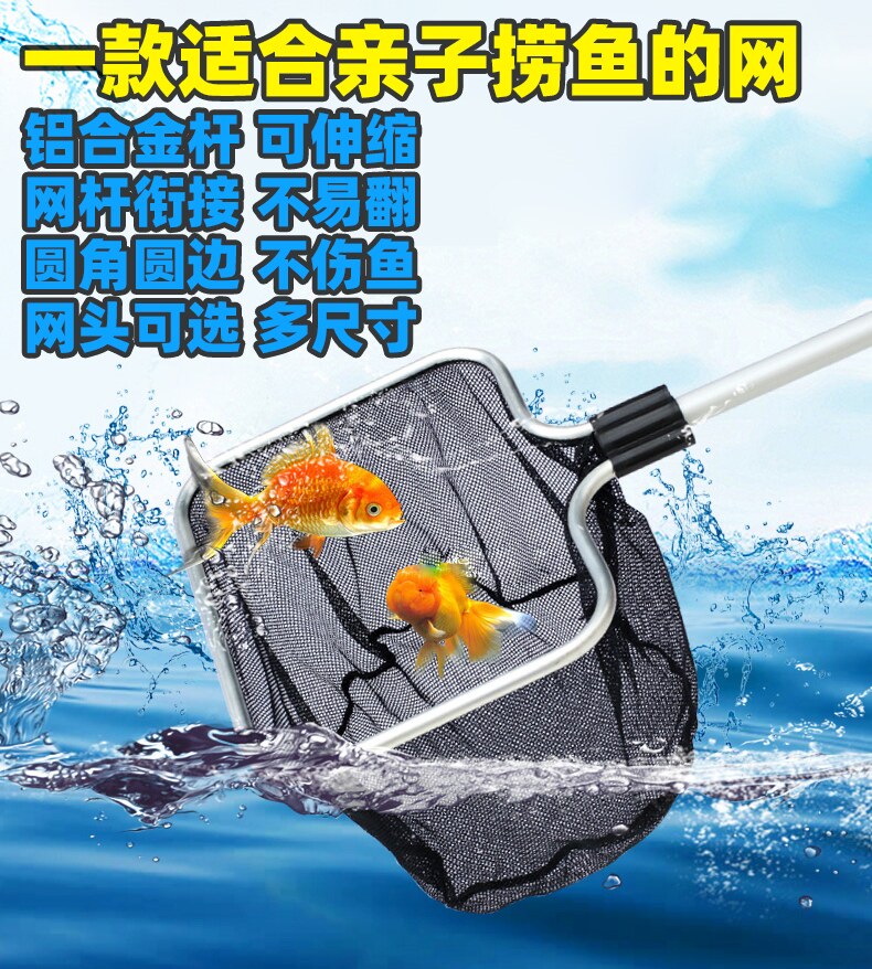 网鱼捞鱼网儿童捉鱼网捞网结实捕虫蜻蜓可伸缩捕鱼抓鱼工具扑鱼网