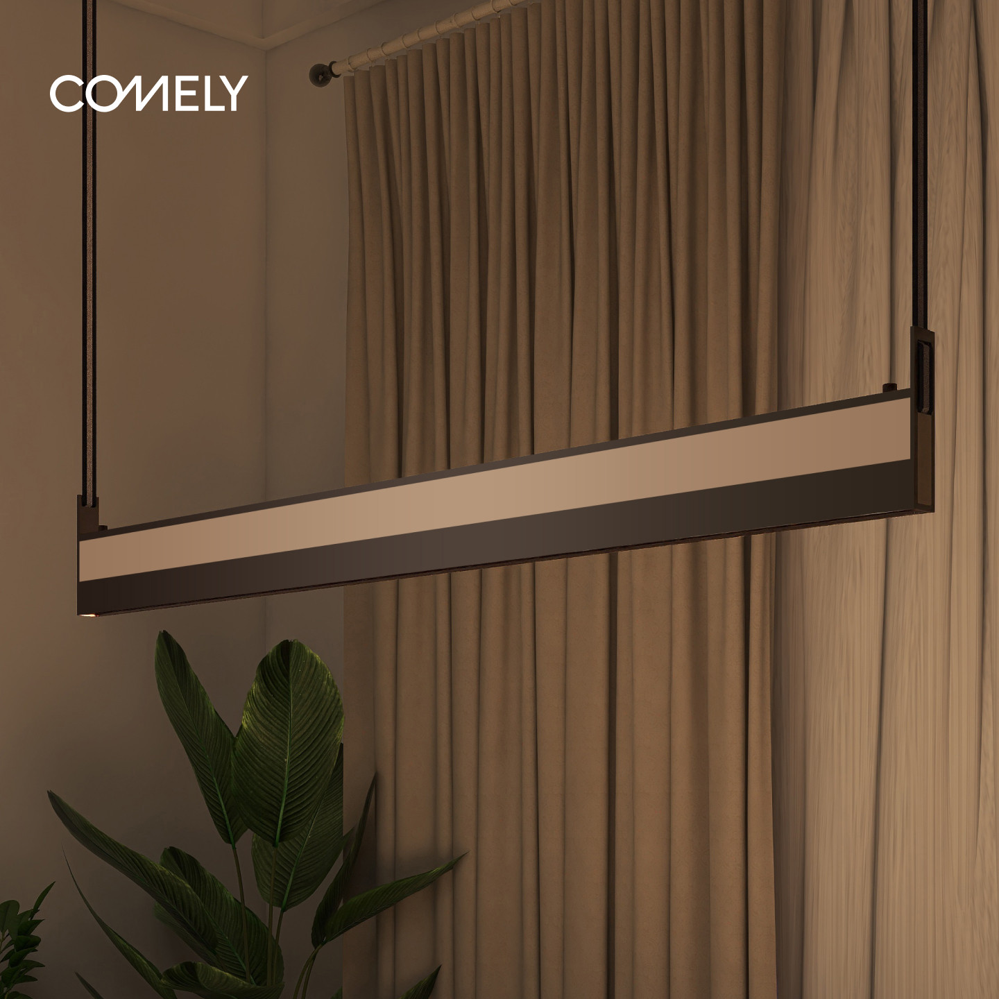 长条餐厅吊灯护眼全光谱轻奢北欧风吧台书桌高亮度红外感应吊灯,家装灯饰光源,餐厅吊灯,淘宝优惠券,粉丝福利购,淘宝优惠卷