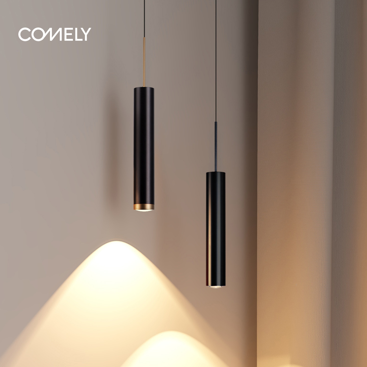 卧室床头吊灯圆柱长筒灯北欧黑色餐厅灯饰现代简约吧台单头意式风,家装灯饰光源,床头/玄关/吧台/过道吊灯,淘宝优惠券,粉丝福利购,淘宝优惠卷