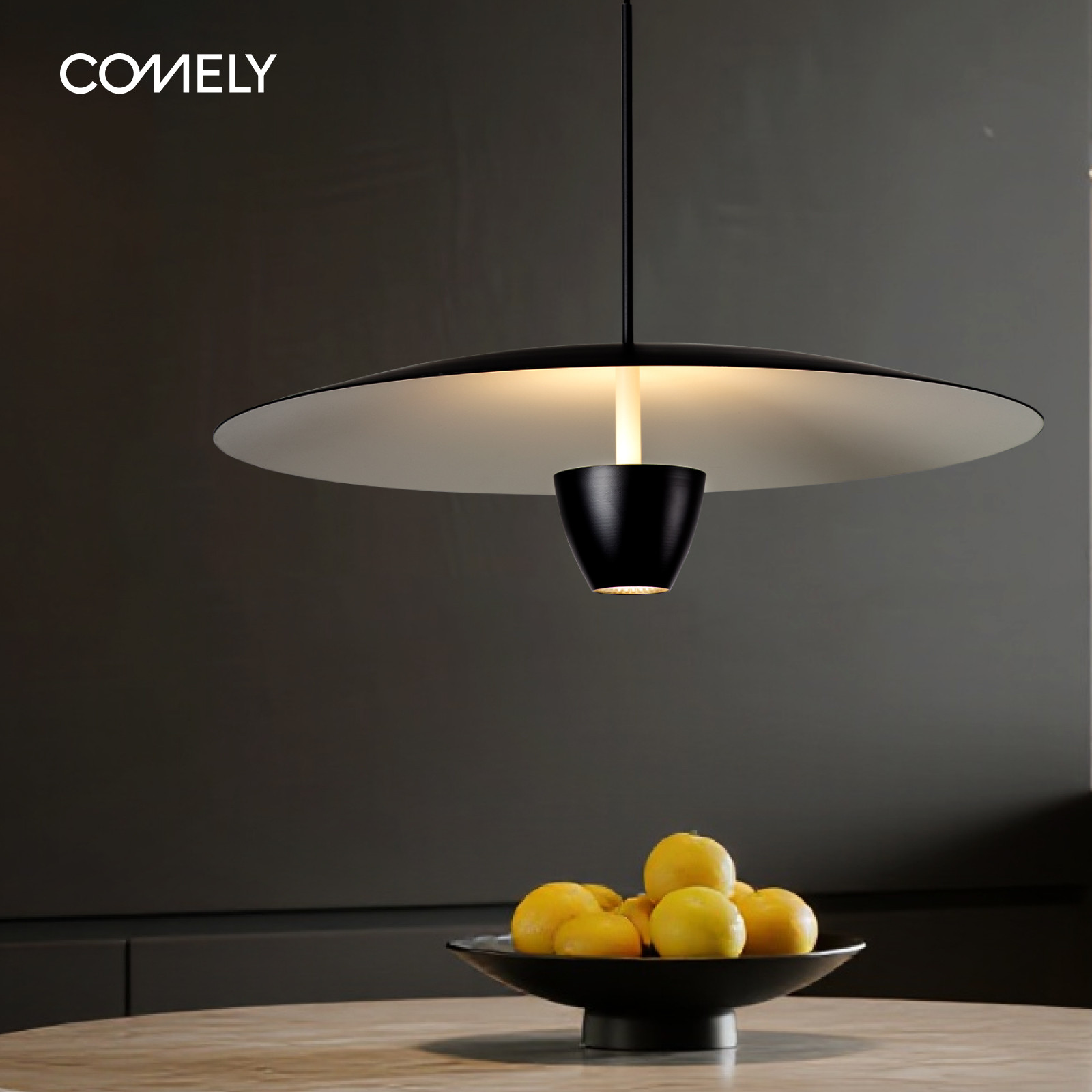 飞碟餐厅吊灯北欧意式极简圆餐桌灯现代吧台艺术创意黑骑士餐厅灯,家装灯饰光源,餐厅吊灯,淘宝优惠券,粉丝福利购,淘宝优惠卷