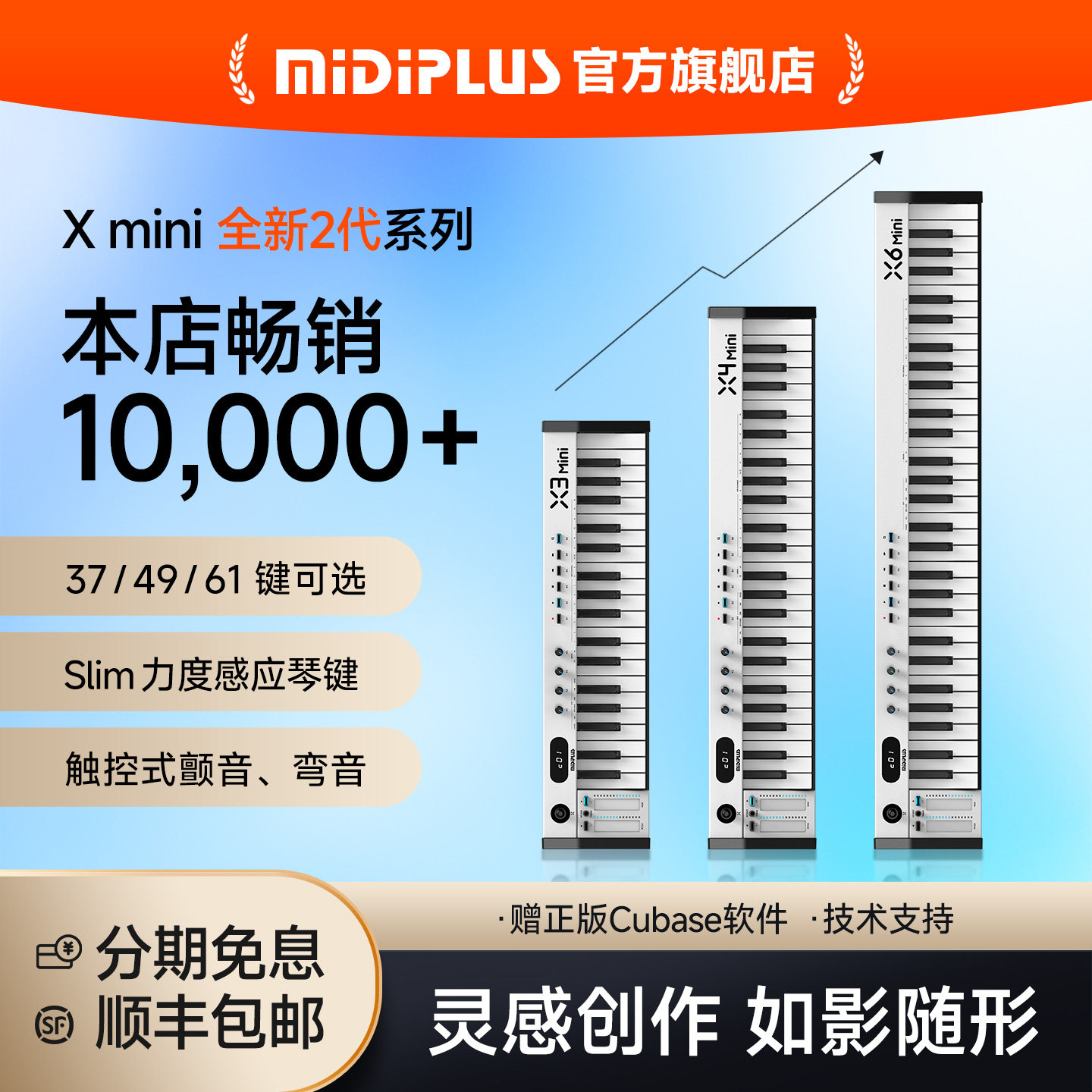 61键midi键盘MiDiPLUS