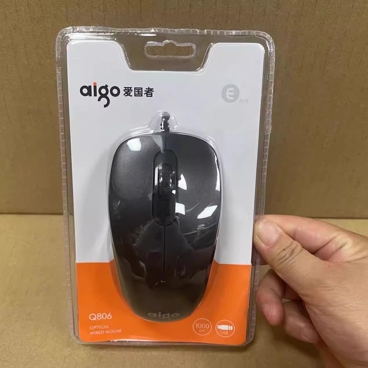 ： 爱国者Q806USB有线鼠标笔记本电脑台式USB办公网吧游戏商务