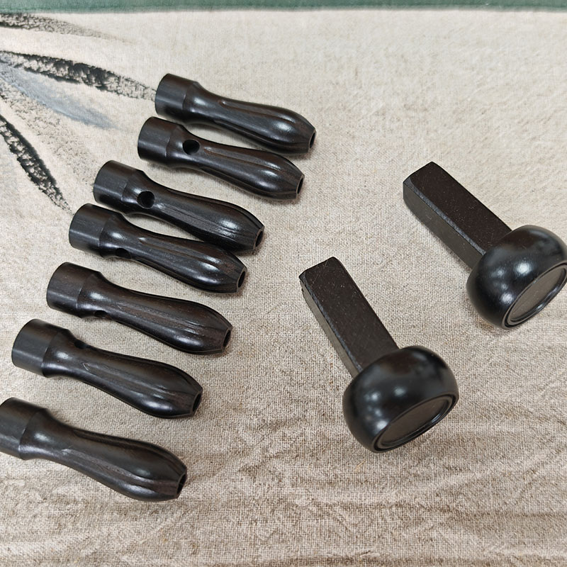 柯檀琴轸雁足古琴配件古琴专用斫琴材料可以串绒扣 乌木南瓜轸