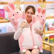 Bunny đồ chơi sang trọng với bạn ngủ gối dài dải gối chân búp bê cô gái búp bê dễ thương giường búp bê - Đồ chơi mềm