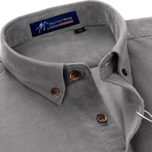 【全棉灯芯绒】复古长袖衬衫男