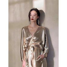 2025新款长袖睡衣晨袍女新娘伴娘高级感小众浴袍睡袍结婚晨拍礼服