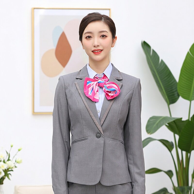 2023新品电信工作服女套装工装春