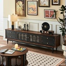 木居盛法式 中古风电视柜复古全实木收纳储物柜一体家用小户型边柜