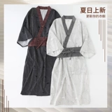 Хлопковый японский ретро банный халат для влюбленных, пижама подходит для мужчин и женщин, штаны, комплект, оверсайз