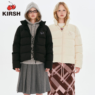 kirsh樱桃羽绒服女款冬季新款学院风立领加厚保暖短款外套面包服