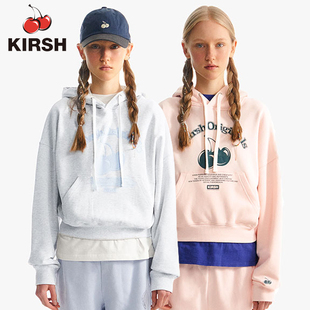 韩国直邮 kirsh樱桃卫衣女韩系宽松连帽长袖外套纯棉2023春季新款