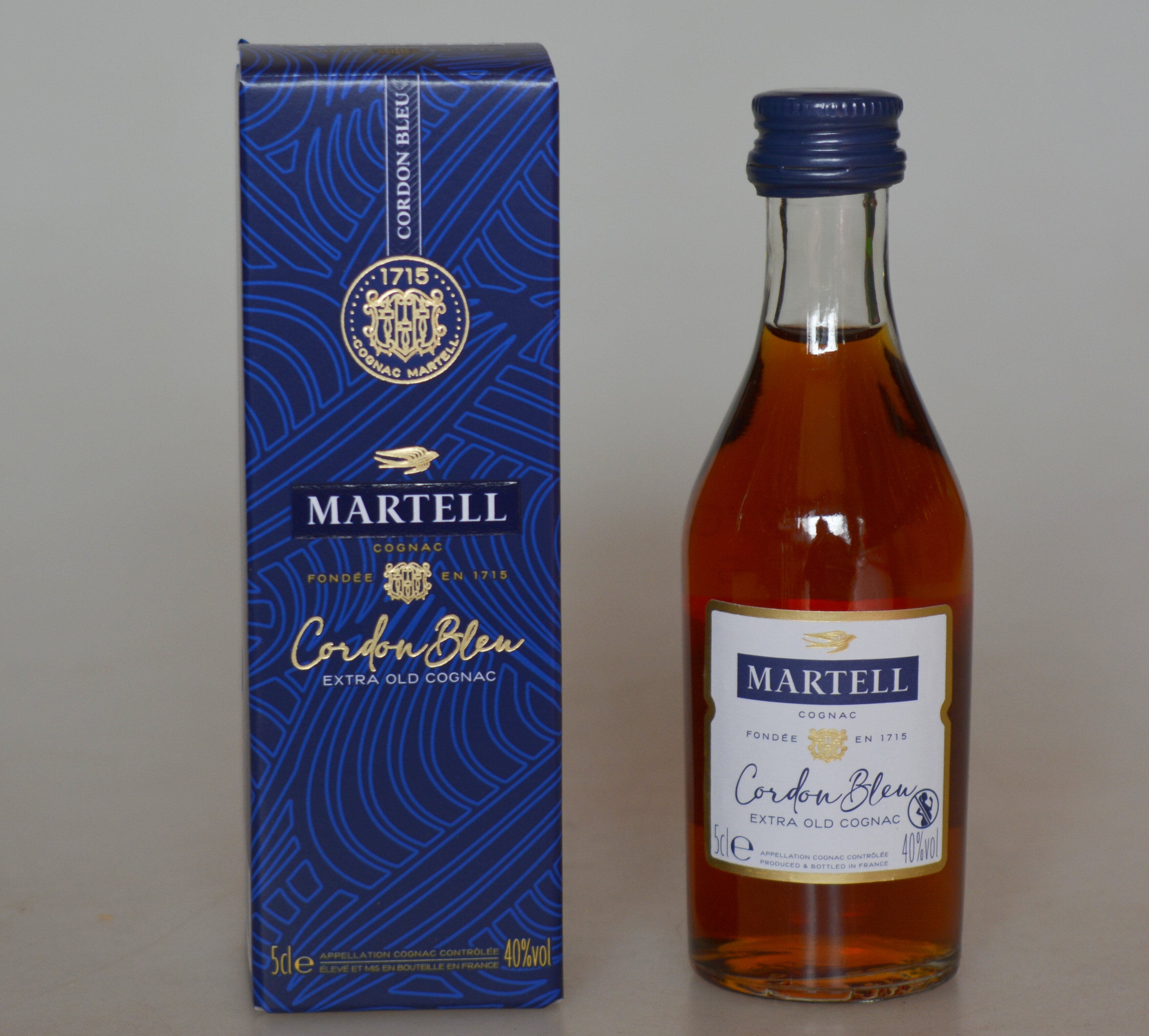 酒版收藏 法国Martell马爹利蓝带干邑白兰地50ml迷你小酒版 带盒