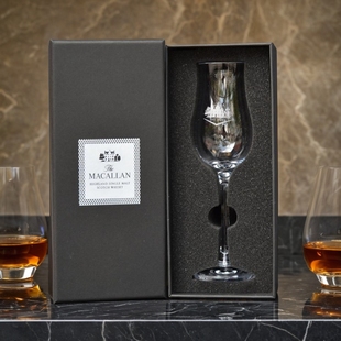 麦卡伦MACALLAN单一麦芽威士忌郁金香杯闻香品鉴玻璃杯高脚杯礼盒