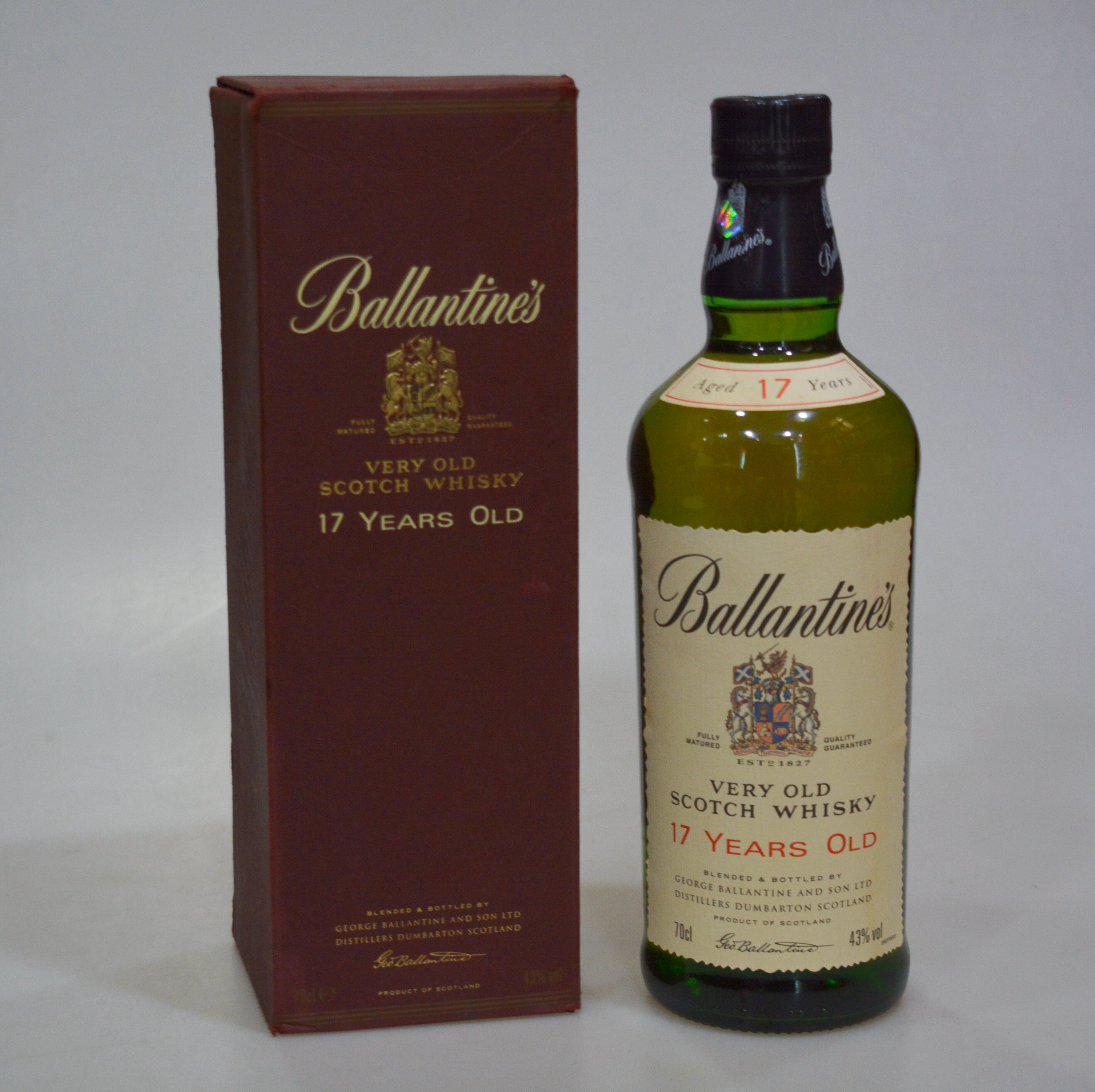 老洋酒收藏2007年百龄坛Ballantine's17年苏格兰威士忌750ml 带盒