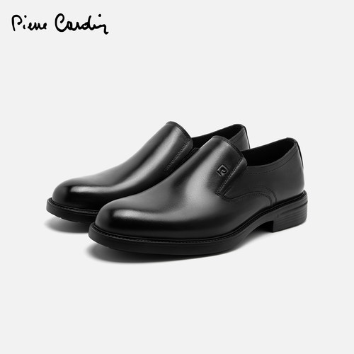 Pierre Cardin/皮尔卡丹男鞋商务正装皮鞋经典舒适休闲真皮乐福鞋