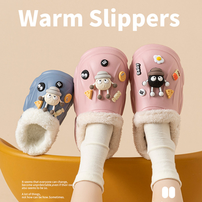 【防滑材质】儿童棉拖鞋亲子加绒