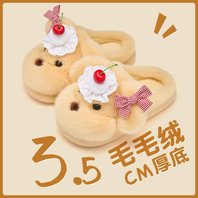 2025新款棉拖鞋女毛毛绒加绒加厚