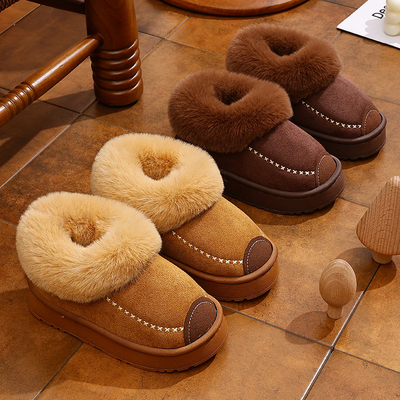 卡皮巴拉加绒儿童棉拖鞋男宝秋冬