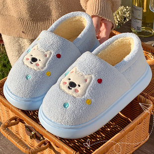 棉拖鞋包跟女款外穿2026新款洋气时尚家居室内保暖可爱毛毛拖鞋女