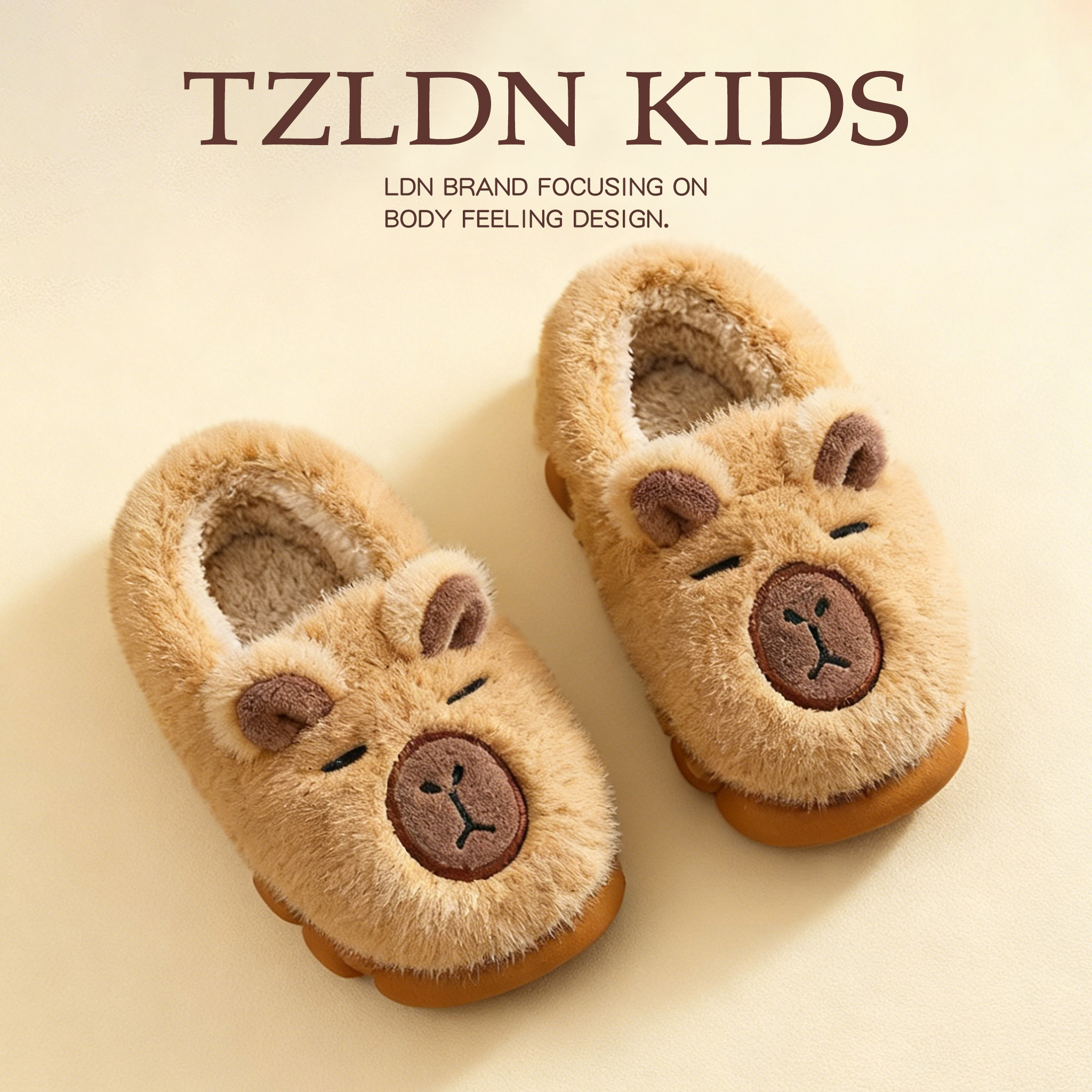 卡皮巴拉儿童棉拖鞋男童包跟冬2025新款室内保暖家居女童毛拖鞋女,居家布艺,居家棉拖/棉鞋,淘宝优惠券,粉丝福利购,淘宝优惠卷