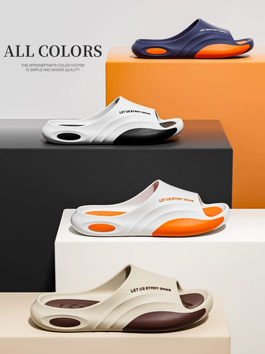 Летние мужские нескользящие дезодорированные спортивные пляжные тапочки, коллекция 2023