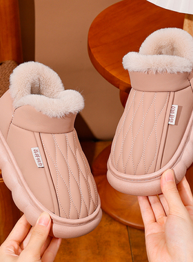 儿童棉鞋女童厚底秋冬季2025新款冬天加绒保暖外穿女孩棉拖鞋包跟