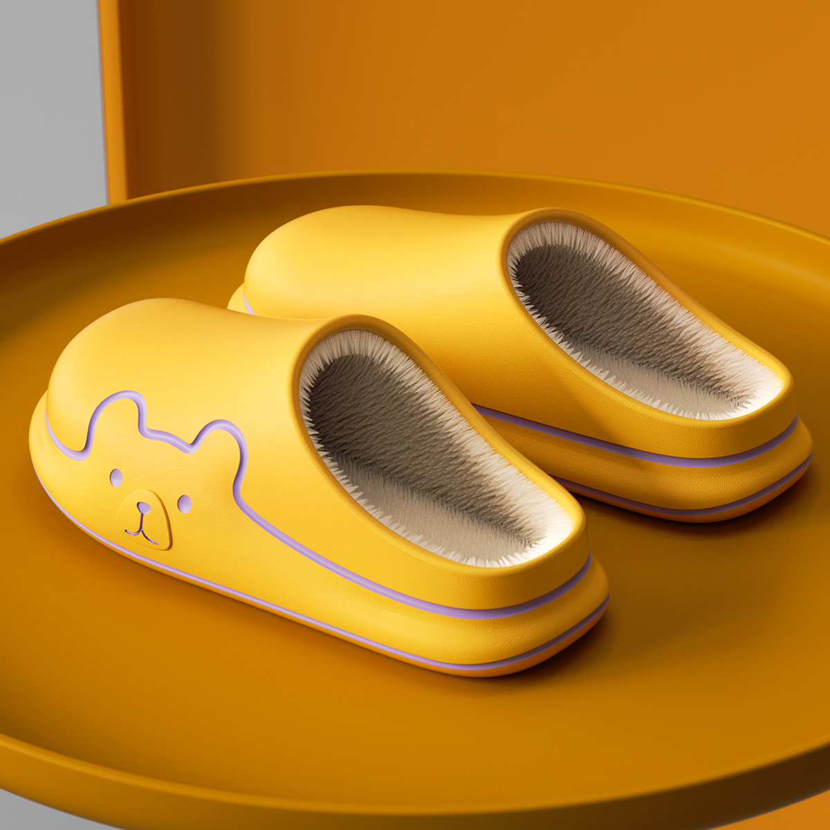 棉拖鞋防水情侣秋冬外穿