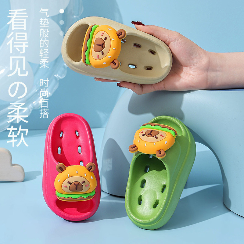 卡皮巴拉儿童洗澡拖鞋男宝2025新款EVA防滑女童浴室专用男童凉拖