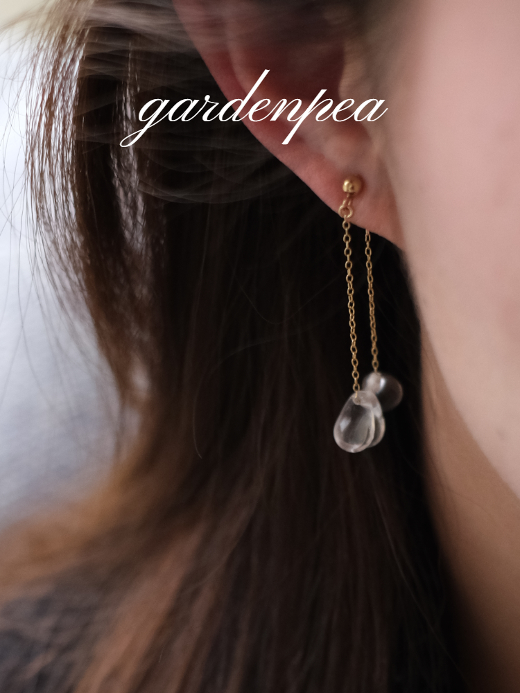 14K包金原创手作女耳夹耳钉简约