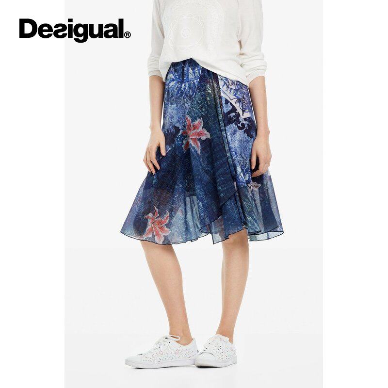Desigual2019夏季新款女装拼接款民族风飘逸半身裙19SWFK085000|ruв категории Женская одежда, юбка - от Buy2taobao.com для оказания профессиональной услуги покупки агента Taobao