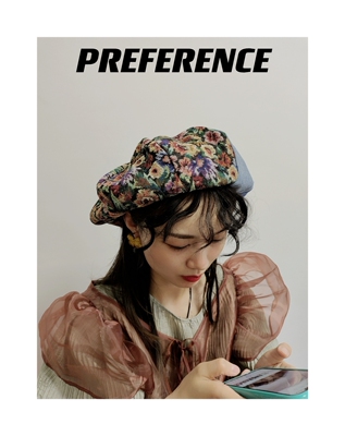 设计师日系复古云朵帽八角贝雷帽