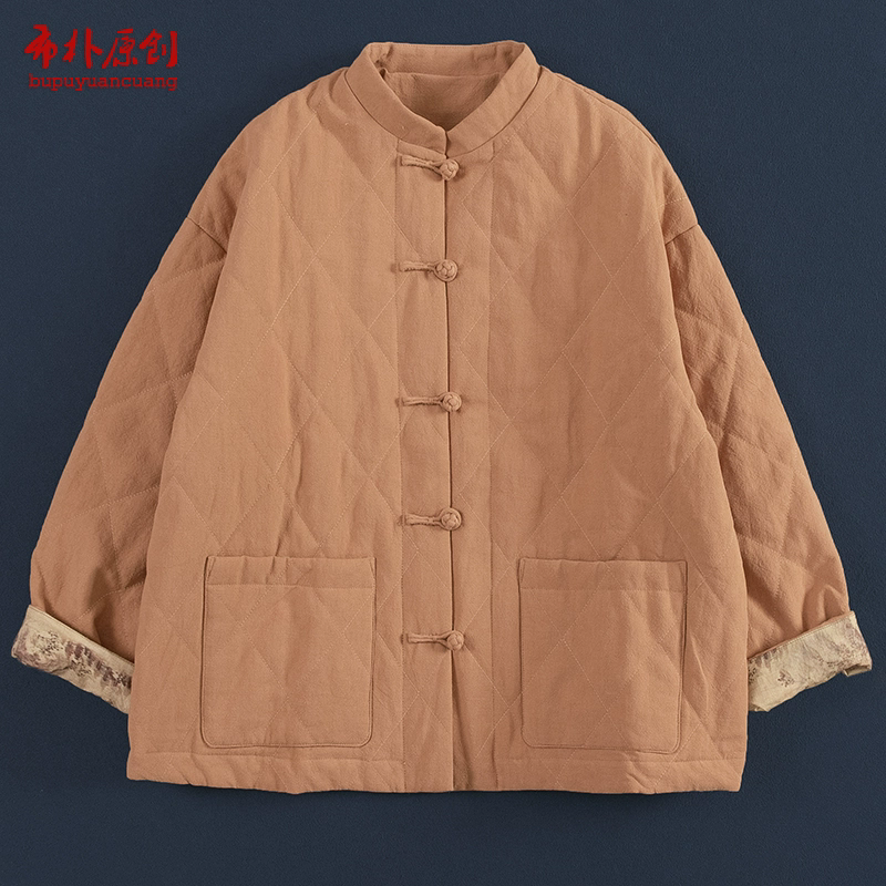 文艺百搭休闲亚麻棉袄