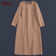 肌理空气棉长款 布朴家作2026春季 新款 连衣裙卫衣裙子柔软舒适厚裙