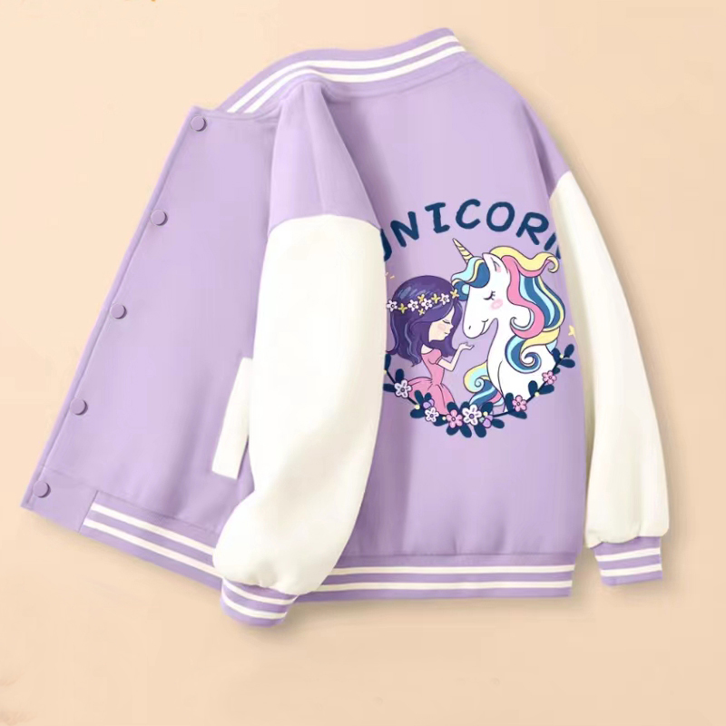 女童棒球衫秋冬款女孩春秋季外套休闲上衣童装小学生运动加绒外套