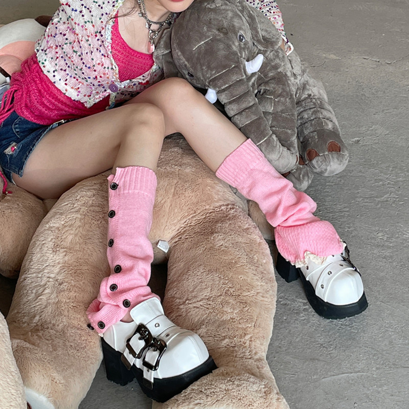 LETMESEE亚文化纽扣袜套