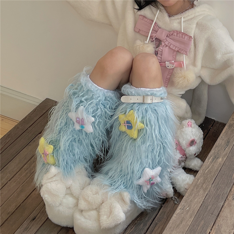 LETMESEE原创辣妹毛毛腿套