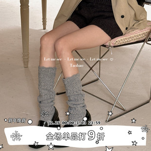 甜美羊毛镂空堆堆小腿袜 SEE 少女针织中筒袜套百搭女袜 LET