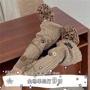 显瘦 SEE原创小众纽扣袜套要y2k亚文化辣妹喇叭腿套冬季 LET