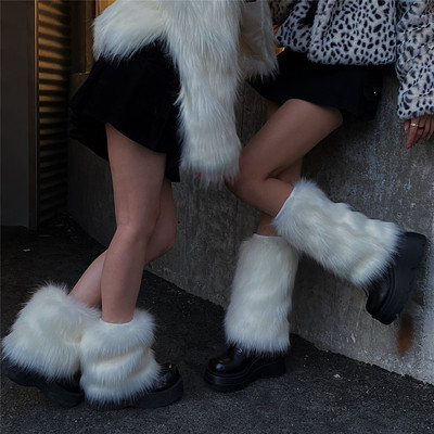 LETMESEE长毛袜套辣妹原宿护腿