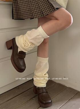 LET ME SEE  亚文化辣妹大象袜jk白色袜套中筒袜y2k腿套小腿袜
