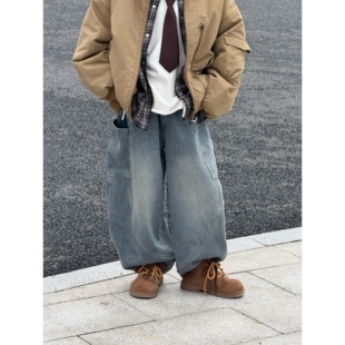 中大童牛仔裤 THE 休闲加绒亲子装 秋冬香蕉裤 25796 LUHAN