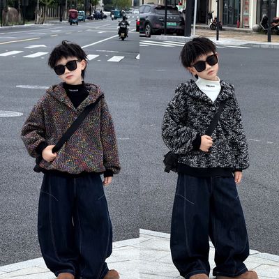 THE LUHAN【云柔秘境】秋季混色针织亲子中大男童连帽卫衣25702