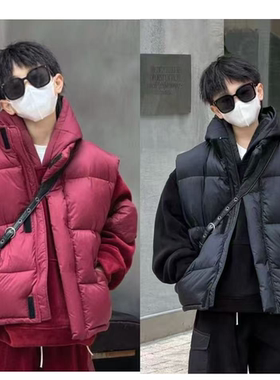 THE LUHAN【里费小岛】秋冬纯色无袖男童亲子装中大童马甲25857