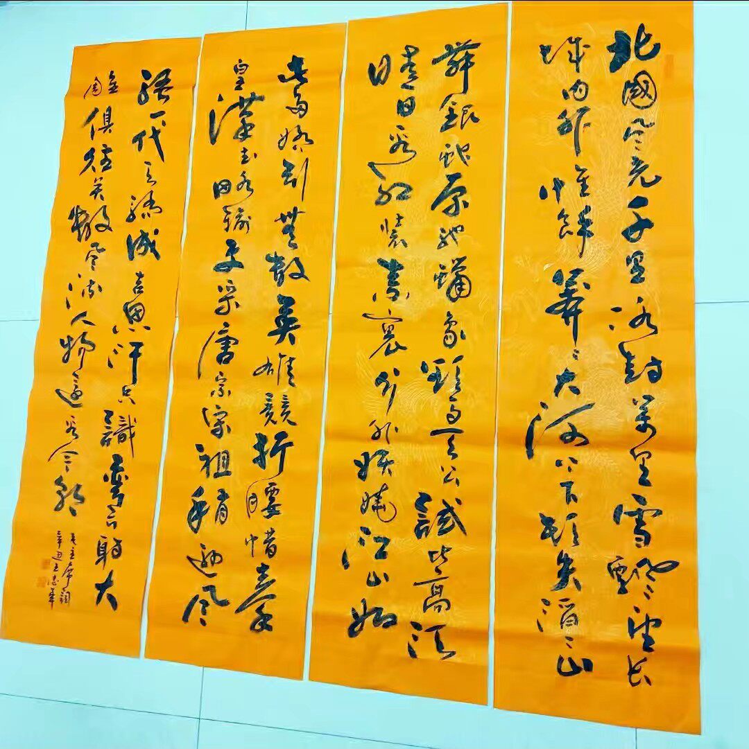 王忠华手写书法 行草沁园春雪 书法