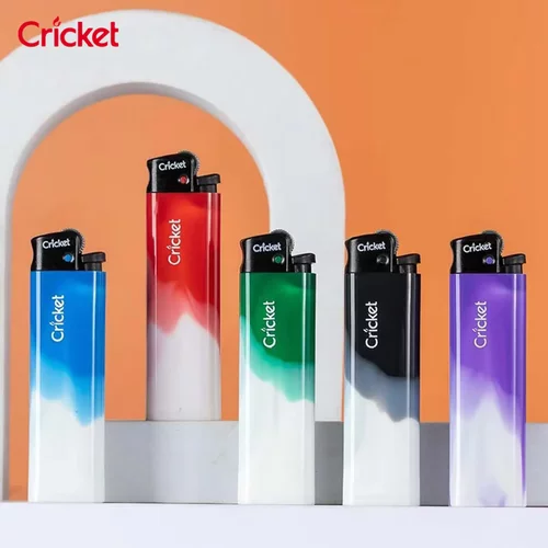 瑞典草蜢Cricket打火机 一次性黑头水墨双色砂轮火石滑轮