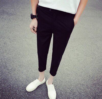 春季百搭九分裤男2019新款修身 休闲9分小脚哈伦西裤韩版百搭潮流|msdalam kategori Pakaian Lelaki, seluar santai - dari Buy2taobao.com untuk memberikan perkhidmatan ejen Taobao profesional membeli