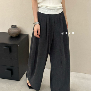 8081 26夏上新阔腿宽松抽绳休闲裤 YOU