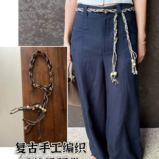 DIGM 夏上新复古手工编织游牧民族风百搭腰带腰带腰封DB17200