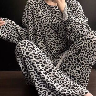 春上新春季 8102 新品 松紧腰长裤 云朵棉圆领睡衣女长袖 俏茵婷