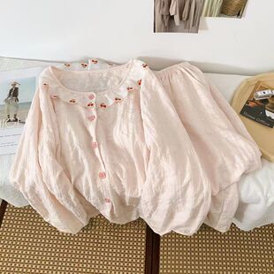 花边长1115 俏茵婷 甜美风家居服薄款 睡衣女卡通大码 明 春上新春季